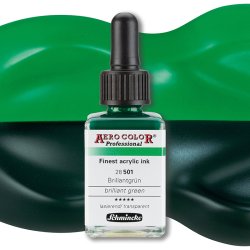 Schmincke - Schmincke Aero Color 28ml No:501 Brilliant Green