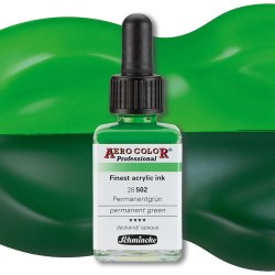 Schmincke - Schmincke Aero Color 28ml No:502 Permanent Green