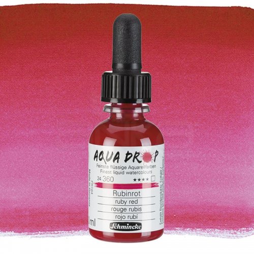 Schmincke Aqua Drop Sıvı Sulu Boya 30ml 360 Ruby Red