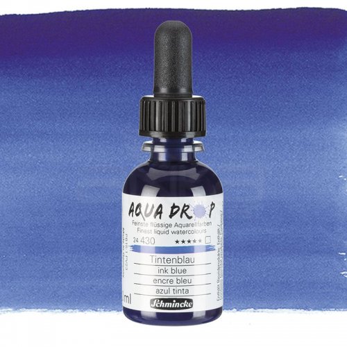 Schmincke Aqua Drop Sıvı Sulu Boya 30ml 430 Ink Blue