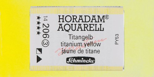 Schmincke Horadam Aquarell 1/1 Tablet 206 Titanium Yellow seri 3 - 206 Titanium Yellow