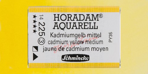 Schmincke Horadam Aquarell 1/1 Tablet 225 Cadmium Yellow Middle seri 3 - 225 Cadmium Yellow Middle