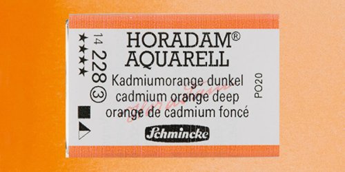 Schmincke Horadam Aquarell 1/1 Tablet 228 Cadmium Orange seri 3 - 228 Cadmium Orange