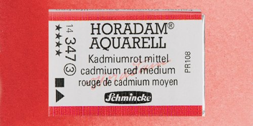 Schmincke Horadam Aquarell 1/1 Tablet 347 Cadmium Red Middle seri 3 - 347 Cadmium Red Middle