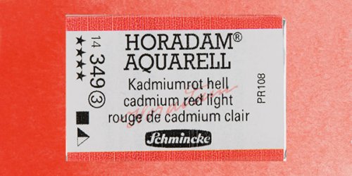 Schmincke Horadam Aquarell 1/1 Tablet 349 Cadmium Red Light seri 3 - 349 Cadmium Red Light