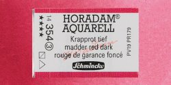 Schmincke - Schmincke Horadam Aquarell 1/1 Tablet 354 Madder Red Dark seri 3