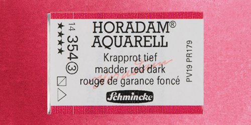Schmincke Horadam Aquarell 1/1 Tablet 354 Madder Red Dark seri 3 - 354 Madder Red Dark