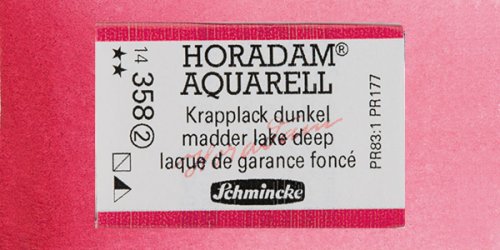 Schmincke Horadam Aquarell 1/1 Tablet 358 Madder Lake Deep seri 2 - 358 Madder Lake Deep