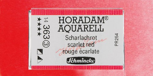 Schmincke Horadam Aquarell 1/1 Tablet 363 Scarlet Red seri 3 - 363 Scarlet Red