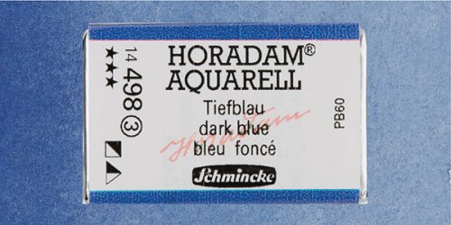 Schmincke Horadam Aquarell 1/1 Tablet 498 Dark Blue Indigo seri 3 - 498 Dark Blue Indigo