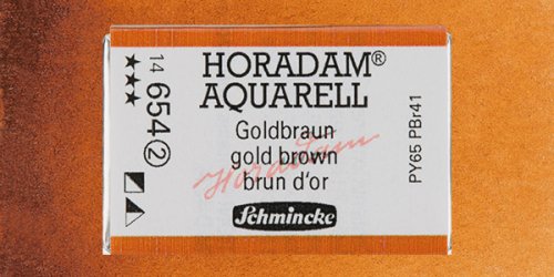 Schmincke Horadam Aquarell 1/1 Tablet 654 Gold Brown seri 2 - 654 Gold Brown