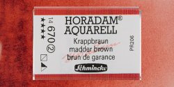 Schmincke - Schmincke Horadam Aquarell 1/1 Tablet 670 Madder Brown seri 2