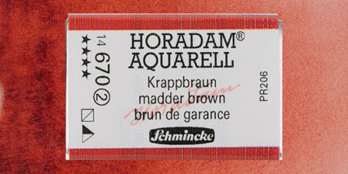 Schmincke Horadam Aquarell 1/1 Tablet 670 Madder Brown seri 2 - 670 Madder Brown