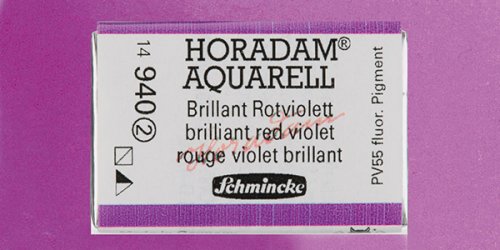 Schmincke Horadam Aquarell 1/1 Tablet 940 Brilliant Red Violet seri 2 - 940 Brilliant Red Violet