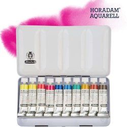 Schmincke - Schmincke Horadam Aquarell Metal Kutu Artist Tüp Sulu Boya Seti 15ml 10lu 74510 (1)