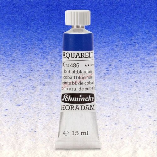 Schmincke Horadam Aquarell Tube 15ml Seri 1 Cobalt Blue Tone 486 - 486 Cobalt Blue Tone