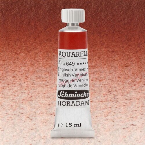 Schmincke Horadam Aquarell Tube 15ml Seri 1 English-Venetian Red 649 - 649 English-Venetian Red