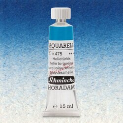 Schmincke - Schmincke Horadam Aquarell Tube 15ml Seri 1 Helio Turquoise 475