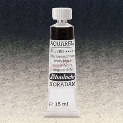 Schmincke - Schmincke Horadam Aquarell Tube 15ml Seri 1 Ivory Black 780