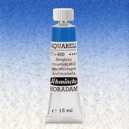 Schmincke Horadam Aquarell Tube 15ml Seri 1 Mountain Blue 480 - 480 Mountain Blue