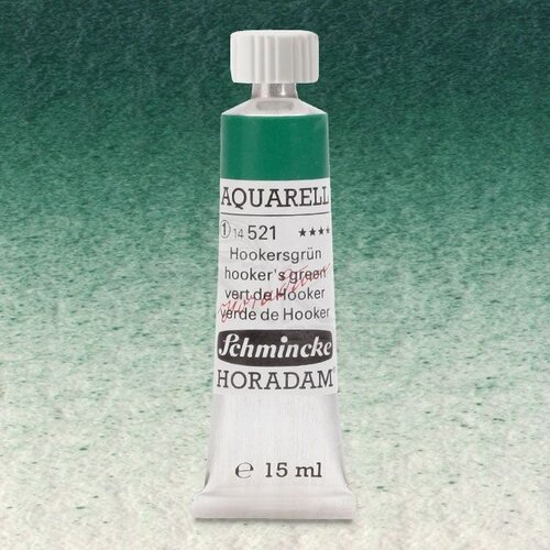 Schmincke Horadam Aquarell Tube 15ml Seri 1 Hookers Green 521 - 521 Phthalo Green