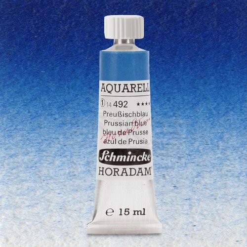 Schmincke Horadam Aquarell Tube 15ml Seri 1 Prussian Blue 492 - 492 Prussian Blue