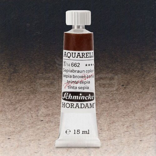 Schmincke Horadam Aquarell Tube 15ml Seri 1 Sepia Brown Tone 662 - 662 Sepia Brown Tone