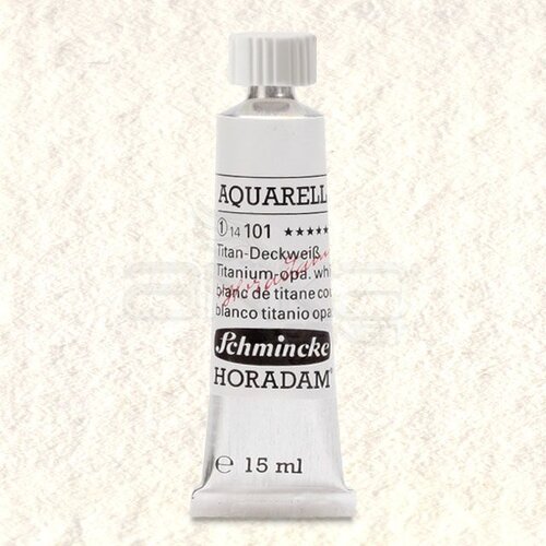 Schmincke Horadam Aquarell Tube 15ml Seri 1 Titanium Opaque White 101 - 101 Titanium Opaque White