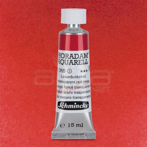 Schmincke Horadam Aquarell Tube 15ml Seri 1 Transparent Red Deep 355 - 355 Transparent Red Deep