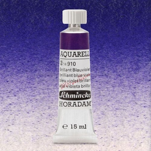 Schmincke Horadam Aquarell Tube 15ml Seri 2 Brilliant Blue Violet 910 - 910 Brilliant Blue Violet