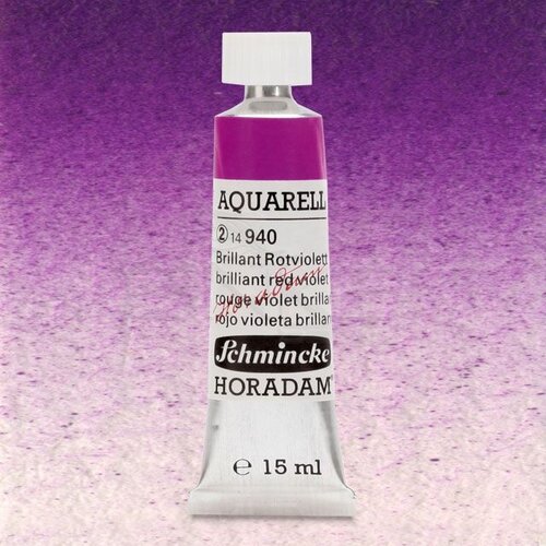 Schmincke Horadam Aquarell Tube 15ml Seri 2 Brilliant Red Violet 940 - 940 Brilliant Red Violet