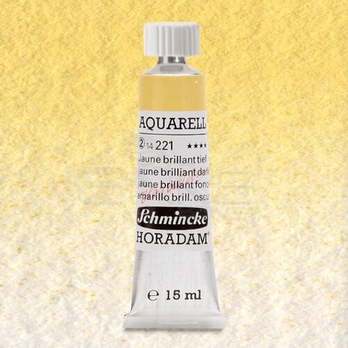 Schmincke Horadam Aquarell Tube 15ml Seri 2 Jaune Brilliant Dark 221 - 221 Jaune Brilliant Dark