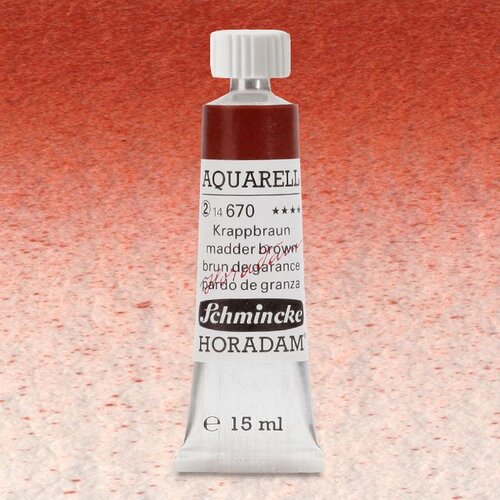 Schmincke Horadam Aquarell Tube 15ml Seri 2 Madder Brown 670 - 670 Madder Brown