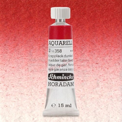 Schmincke Horadam Aquarell Tube 15ml Seri 2 Madder Lake Deep 358 - 358 Madder Lake Deep