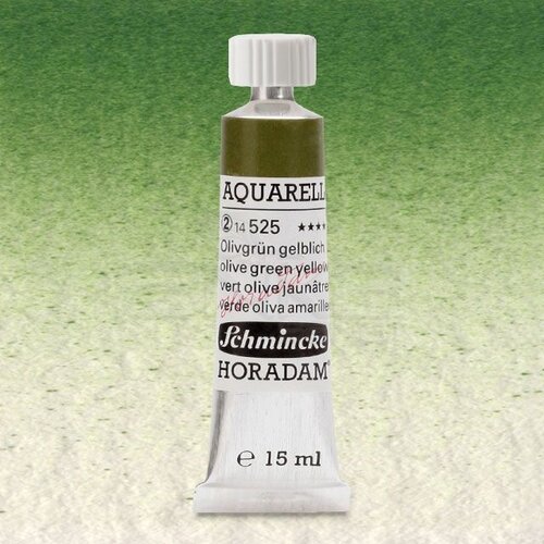 Schmincke Horadam Aquarell Tube 15ml Seri 2 Olive Green Yellowish 525 - 525 Olive Green Yellowish