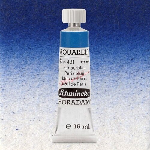 Schmincke Horadam Aquarell Tube 15ml Seri 2 Paris Blue 491 - 491 Paris Blue