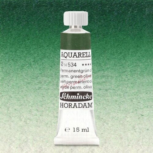 Schmincke Horadam Aquarell Tube 15ml Seri 2 Permanent Green Olive 534