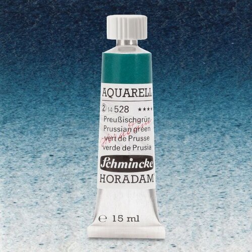 Schmincke Horadam Aquarell Tube 15ml Seri 2 Prussian Green 528 - 528 Prussian Green