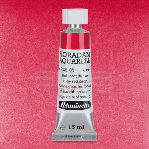 Schmincke Horadam Aquarell Tube 15ml Seri 2 Ruby Red Deep 346 - 346 Ruby Red Deep