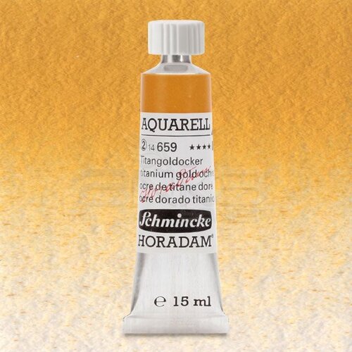 Schmincke Horadam Aquarell Tube 15ml Seri 2 Titanium Gold Ochre 659 - 659 Titanium Gold Ochre