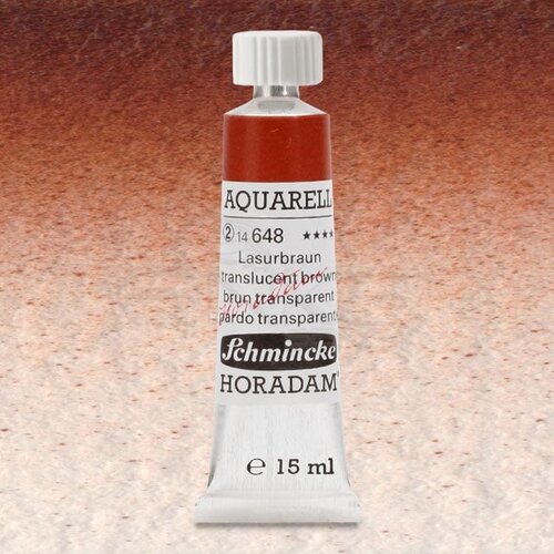 Schmincke Horadam Aquarell Tube 15ml Seri 2 Translucent Brown 648 - 648 Translucent Brown