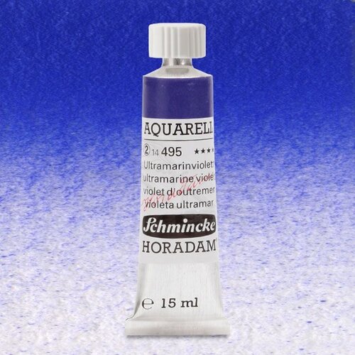 Schmincke Horadam Aquarell Tube 15ml Seri 2 Ultramarine Violet 495 - 495 Ultramarine Violet