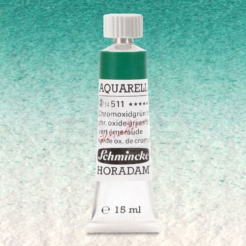 Schmincke Horadam Aquarell Tube 15ml Seri 2 Chromium Oxide Green Brilliant 511 - 511  Chromium Oxide Green Brilliant