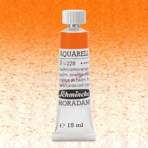 Schmincke Horadam Aquarell Tube 15ml Seri 3 Cadmium Orange Deep 228 - 228 Cadmium Orange Deep