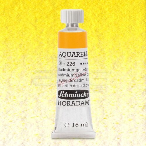 Schmincke Horadam Aquarell Tube 15ml Seri 3 Cadmium Yellow Deep 226 - 226 Cadmium Yellow Deep