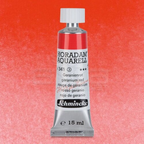 Schmincke Horadam Aquarell Tube 15ml Seri 3 Geranium Red 341 - 341 Geranium Red