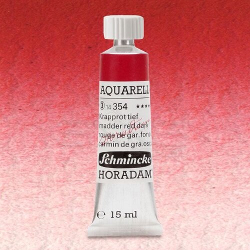 Schmincke Horadam Aquarell Tube 15ml Seri 3 Madder Red Dark 354 - 354 Madder Red Dark