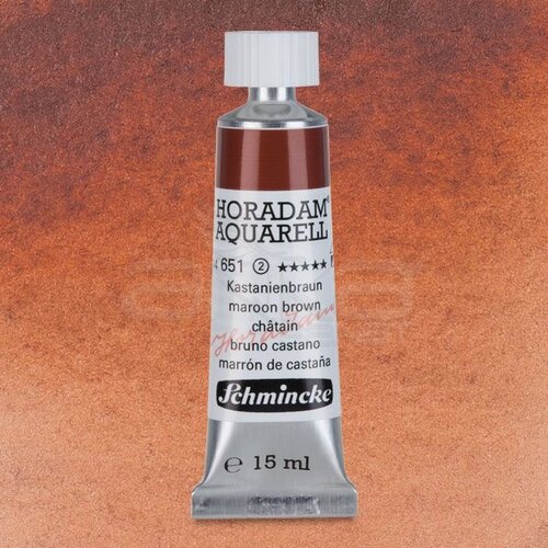 Schmincke Horadam Aquarell Tube 15ml Seri 3 Maroon Brown 651 - 651 Maroon Brown