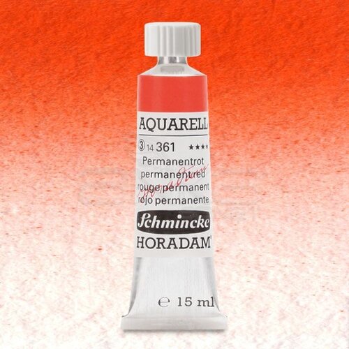 Schmincke Horadam Aquarell Tube 15ml Seri 3 Permanent Red 361 - 361 Permanent Red