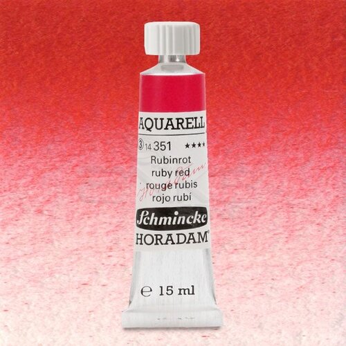 Schmincke Horadam Aquarell Tube 15ml Seri 3 Ruby Red 351 - 351 Ruby Red